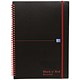 Oxford Black n Red Book Wirebound Recycled Polypropylene 90gsm 140 Pages A5 Ref L67027 [Pack 5]