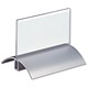 Durable Table Place Name Holder Acrylic with Inserts and Metal Base 52x100mm Clear Ref 8200/19 [Pack 2]