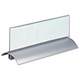 Durable Table Place Name Holder Acrylic with Inserts and Metal Base 61x210mm Clear Ref 8202/19 [Pack 2]