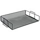 Image of Mesh Letter Tray Scratch Resistant Stackable Side Load Landscape Foolscap Black