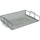 Image of Mesh Letter Tray Scratch Resistant Stackable Side Load Landscape Foolscap Silver