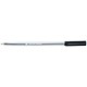 5 Star Office Ball Pen Clear Barrel Medium 1.0mm Tip 0.4mm Line Black [Pack 50]