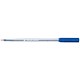 5 Star Office Ball Pen Clear Barrel Medium 1.0mm Tip 0.4mm Line Blue [Pack 50]