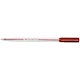 5 Star Office Ball Pen Clear Barrel Medium 1.0mm Tip 0.4mm Line Red [Pack 50]