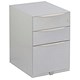 Sonix Filing Pedestal Steel Tall Under-desk 3 Drawer Foolscap W420xD564xH645mm Silver
