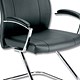 Adroit Loire Visitors Chair Back H480mm W520xD520xH500mm Leather Black