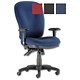 Influx Vitalize Executive Task Chair Asynchronous Back H680mm W570xD550xH420-490mm Blue