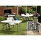 Trexus Table Bi-folding Rectangular Portable Polyethylene Under 18kg W1829xD762xH743mm Grey