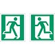 Stewart Superior Safe Condition & Fire Equipment Sign Running Man Left XL Man Right XL 150x135mm