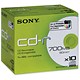 Sony CD-R Recordable Disk Inkjet Printable Cased 52x Speed 80min 700Mb Ref 10CDQ80D-IP [Pack 10]