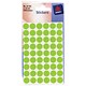 Avery Packets of Labels Diam.12mm Fluorescent Green Ref 32-282 [10x216 Labels]