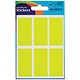 Avery Packets of Labels 50x25mm Fluorescent Yellow Ref 32-223 [10x36 Labels]