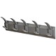 Acorn Linear Hat and Coat Wall Rack with Conclealed Fixings 5 Hooks Graphite Ref 319875