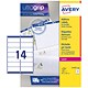 Avery Addressing Labels Laser Jam-free 14 per Sheet 99.1x38.1mm White Ref L7163-250 [3500 Labels]