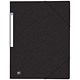 Elba Folder Elasticated 3-Flap 500gsm for 300 Sheets A4-Foolscap Black Ref 43198011 [Pack 10]