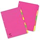 Concord Fluorescent Subject Dividers 230 Micron Punched 4 Holes 5-Part A4 Assorted Ref 89099