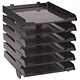 Avery Paperstack Letter Tray Self-stacking A4 W250xD320xH300mm Black Ref 5336BLK [Pack 6]