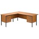 Trexus Traditional 1800 Return Desk Left-hand 2-Drawer Filer W1800xD1795xH725mm Beech