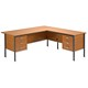 Trexus Traditional 1800 Return Desk Right-hand 3 Drawer Pedestal W1800xD1795xH725mm Beech