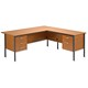 Trexus Traditional 1800 Return Desk Right-hand 2 Drawer Filer W1800xD1795xH725mm Beech
