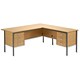Trexus Traditional 1800 Return Desk Left-hand 3-Drawer Pedestal W1800xD1795xH725mm Oak