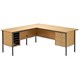 Trexus Traditional 1800 Return Desk Left-hand Filer W1800xD1795xH725mm Oak