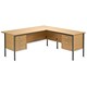 Trexus Traditional 1800 Return Desk Right-hand 2 Drawer Filer W1800xD1795xH725mm Oak