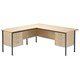 Trexus Traditional 1800 Return Desk Left-hand 3-Drawer Pedestal W1800xD1795xH725mm Maple