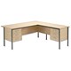 Trexus Traditional 1800 Return Desk Right-hand 3 Drawer Pedestal W1800xD1795xH725mm Maple