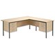 Trexus Traditional 1800 Return Desk Right-hand 2 Drawer Filer W1800xD1795xH725mm Maple