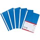 5 Star Office Project Flat File Lightweight Polypropylene with Indexing Strip A4 Blue [Pack 5]