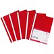 5 Star Office Project Flat File Lightweight Polypropylene with Indexing Strip A4 Red [Pack 5]
