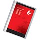 5 Star Office Project Flat File Lightweight Polypropylene with Indexing Strip A4 Grey [Pack 5]