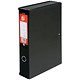 5 Star Office Box File Lock Spring with Finger Pull and Catch 70mm Spine Foolscap Black [Pack 5]