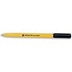 5 Star Office Ball Pen Yellow Barrel Fine 0.8mm Tip 0.3mm Line Black [Pack 50]