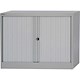 Image of Bisley Tambour Cupboard Steel Side-opening W1000xD470xH711mm Grey Ref AST28W-73