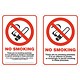 Stewart Superior No Smoking Sign for Windows Self-Adhesive Double Sided Vinyl A6 Ref SCPO004
