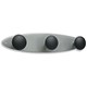 Alba Wall Coat Rack 3 Pegs Metallic and Black Plastic Ref PMB3