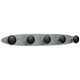 Alba Wall Coat Rack 5 Pegs Metallic and Black Plastic Ref PMB5