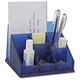 Alba Desktop Organiser 1 Letter Compartment plus 3 Large and 3 Small Frost Blue Ref GLASSORGB