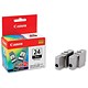 Canon BCI24BK Inkjet Cartridge Black Ref 6881A009 [Pack 2]