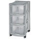 Strata Storage Unit Mobile 3 Drawer W320xD410xH630mm Silver Ref HW430SVR