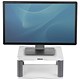 Fellowes Premium Monitor Riser for 21in Capacity 36kg 5 Heights 64-165mm Platinum Ref 91717