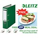 Leitz Lever Arch File Plastic 80mm A4 Green Ref 1010-55 [Pack 10 and Meal Voucher] Jul-Sep 2008