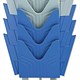 Avery 144 Display Files for Wall Desk or Stand 3 x A4 Pockets W250xD115xH260mm Blue Ref 144-3BLUE
