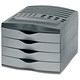 Smead Space Box Drawer Sets with 4 Closed Drawers W235xD310xH387mm Light Grey Ref A68645015