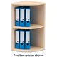 Rotadex Corner Filing Unit 2-Tier for 18 Lever Arch Files D384xH1165mm Maple Ref CU22