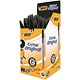 Bic Cristal Ball Pen Clear Barrel 1.0mm Tip 0.4mm Line Black Ref 837363/847822 [Pack 50]