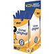 Bic Cristal Ball Pen Clear Barrel 1.0mm Tip 0.4mm Line Blue Ref 837360/847823 [Pack 50]