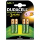 Duracell Battery Rechargeable Accu NiMH AAA Ref 15039555 [Pack 4]